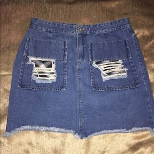 POL denim skirt